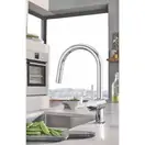 Смеситель для кухни с выдвижным изливом Grohe Minta (цвет - хром) (32321002) фото 11 Aquada.com.ua