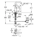 GROHE Смеситель для раковины, однорычажный, высокий Essence New (32628001) фото 8 Aquada.com.ua