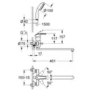 GROHE Універсальний змішувач Multiform з душовим гарнітуром New Tempesta II (3270800A) (3270800A) фото 5 Aquada.com.ua
