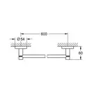 GROHE Тримач для рушника 600 мм Essentials  (40366001) фото 8 Aquada.com.ua