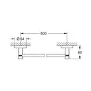 GROHE Тримач для банного рушника 800 мм Essentials (40386001) фото 6 Aquada.com.ua