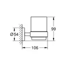 GROHE Стакан стеклянный с держателем Essentials (40447001) фото 7 Aquada.com.ua