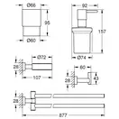 GROHE Набір аксесуарів для ванни 4 в 1 Essentials Cube  (40847001) фото 8 Aquada.com.ua