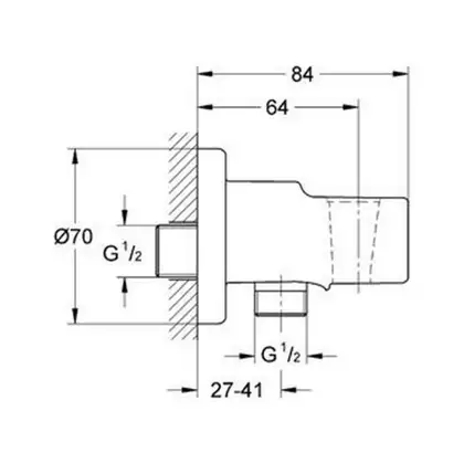 GROHE Підключення душового шлангу Relexa  (28628000) фото 6 Aquada.com.ua