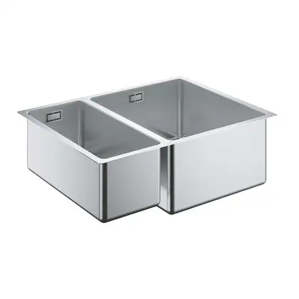 GROHE Мийка для кухні 585 x 440 мм, 1,5 чаши, матова, під стільницю, права (31576SD0) (31576SD0) фото 3 Aquada.com.ua