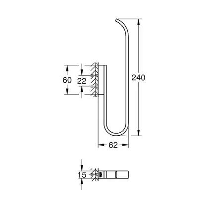 Держатель для запасной туалетной бумаги Grohe Selection 41067000 фото 4 Aquada.com.ua