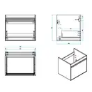 Тумба с раковиной 60 см Devit Up, белый (0W20120W) фото 2 Aquada.com.ua