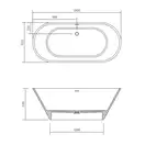Ванна из искусственного камня Devit Up 180 x 81 x 64 см (18080120W) фото 3 Aquada.com.ua