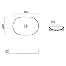 Раковина накладная на столешницу Catalano Horizon 50 х 35 см, Satin white (150AHZBM) фото 3 Aquada.com.ua