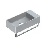 Маленькая (мини) раковина Catalano New Zero 50 х 25 см, satin cement/серый матовый (15025VECS)
