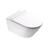 Унитаз подвесной Newflush (безободковый) Catalano Premium с сиденьем Soft Close, белый матовый (1VS55RZEBM+5SCSTPBM)