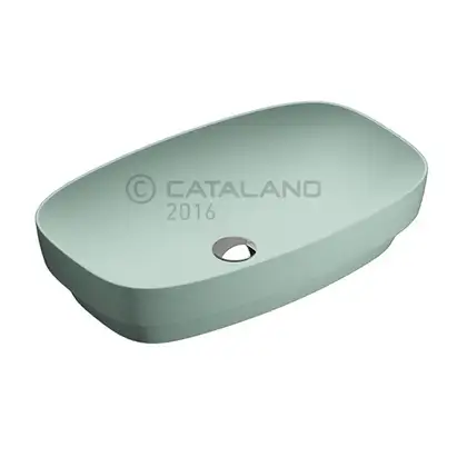 Раковина накладная на столешницу Catalano Green Lux / Colori 65 х 40 см, зелёный матовый (165AGRLXVS) фото 1 Aquada.com.ua