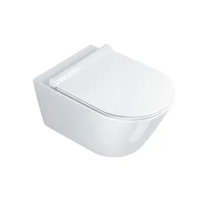 Унитаз подвесной Catalano New Zero с сиденьем Soft Close Plus (NewFlush безободковый) (1VS55NR00+5SCSTP000) фото 1 Aquada.com.ua