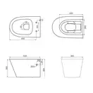 Унитаз подвесной Primera Topic Clean Pro (безободковый), с сиденьем Soft Close (8320020) фото 2 Aquada.com.ua