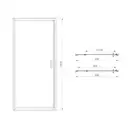 Душевая дверь Primera Frame 90 х 190 см (стекло "шиншилла") (SDP1190) фото 4 Aquada.com.ua
