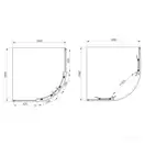 Душевая кабина Primera Frame 100 х 100 х 190 см (стекло "шиншилла") (SHQP51106) фото 4 Aquada.com.ua