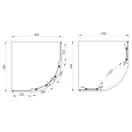 Душевая кабина Primera Frame 90 х 90 х 190 см (стекло "шиншилла") (SHQP51906) фото 3 Aquada.com.ua
