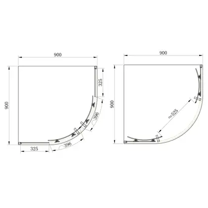 Душевая кабина Primera Frame 90 х 90 х 190 см (стекло "шиншилла") (SHQP51906) фото 3 Aquada.com.ua