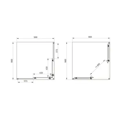 Душевая кабина Primera Frame 90 х 90 х h190 см (профиль - хром, стекло - прозрачное) (SHRC53906) фото 3 Aquada.com.ua
