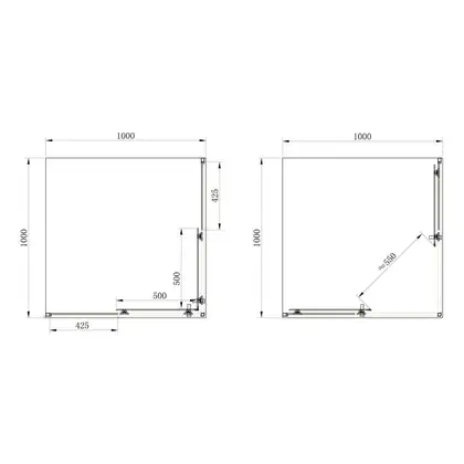 Душевая кабина Primera Frame 100 х 100 х 190 см (стекло серое) (SHRG53106) фото 2 Aquada.com.ua