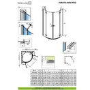 Душевая кабина Radaway Fuenta New PDD 100 L (профиль - хром; стекло - прозрачное) (384003-01-01L) фото 2 Aquada.com.ua