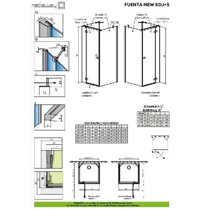 Душевая кабина Radaway Fuenta New KDJ+S door 90 L (профиль - хром; стекло - прозрачное) (384020-01-01L) фото 2 Aquada.com.ua Душевая кабина Radaway Fuenta New KDJ+S door 90 L (профиль - хром; стекло - прозрачное) (384020-01-01L) фото 2 Aquada.com.ua