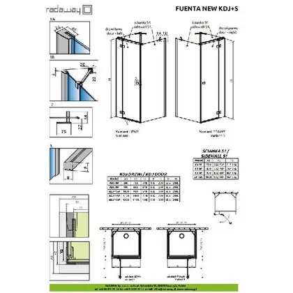 Душевая кабина Radaway Fuenta New KDJ+S door 80 R (профиль - хром; стекло - прозрачное) (384021-01-01R) фото 2 Aquada.com.ua Душевая кабина Radaway Fuenta New KDJ+S door 80 R (профиль - хром; стекло - прозрачное) (384021-01-01R) фото 2 Aquada.com.ua