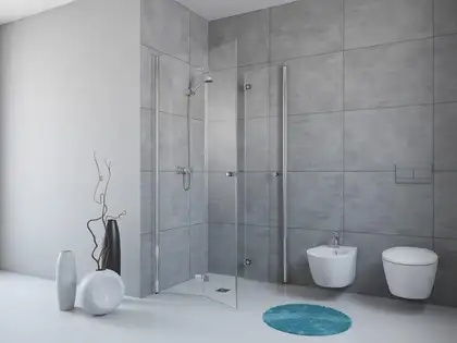 Душевая кабина Radaway Fuenta New KDD B 80 R (профиль - хром; стекло - прозрачное) (384070-01-01R) фото 2 Aquada.com.ua