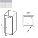 Душевая дверь Ravak Pivot PDOP1 800 х h1900 мм (профиль - чёрный, стекло - прозрачное) (03G40300Z1) фото 3 Aquada.com.ua