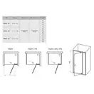 Душевые двери Ravak Pivot PDOP2-100 (профиль - сатин; стекло - Transparent (прозрачный)) (03GA0U00Z1) фото 2 Aquada.com.ua