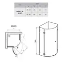Душевая кабина Ravak Brilliant BSKK3-90 R (профиль - хром, стекло - transparent) (3UL77A00Y1) фото 3 Aquada.com.ua