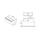 RAVAK Тумба под раковину SD Clear 100x38x42 см, белый/черешня (X000000760) фото 4 Aquada.com.ua