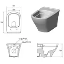 Унитаз подвесной Ravak Classic RimOff (безободковый) с сиденьем Soft Close (X01671+X01672) фото 5 Aquada.com.ua