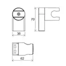 Держатель для ручного душа Ravak Chrome (цвет - хром) (X07P011) фото 3 Aquada.com.ua