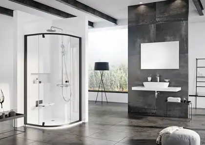 Откидное сиденье Ravak Ovo P (белый мат/чёрный) (B8F0000043) фото 2 Aquada.com.ua