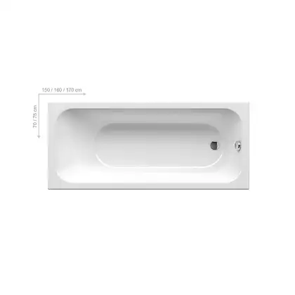 Ванна акриловая Ravak Chrome 160 х 70 см (C731000000) фото 1 Aquada.com.ua