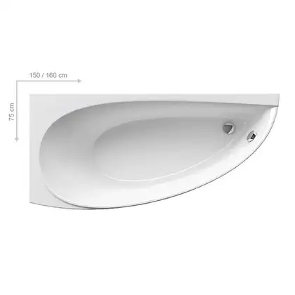 Ванна акриловая Ravak Avocado 150 х 75 см, L (исполнение слева) (CT01000000) фото 1 Aquada.com.ua