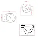ARTCERAM Унитаз подвесной ArtCeram Blend с сиденьем Soft Close, чёрный (BLV001 03;00+BLA006 03) фото 2 Aquada.com.ua