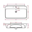 ARTCERAM Раковина подвесная ArtCeram Cow 800 х 450 мм (CWL003) фото 2 Aquada.com.ua