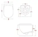 ARTCERAM Унитаз подвесной Goclean® (безободковый) ArtCeram File 2.0 с сиденьем Soft Close blue sapphire (FLV004 16; 00 + FLA002 16) фото 2 Aquada.com.ua