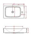 ARTCERAM Раковина Art Ceram Hi-line накладная 70 х 41 х 13 см (HIL003 01; 00) фото 4 Aquada.com.ua