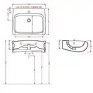 ARTCERAM Раковина подвесная Art Ceram Hi-line 65 х 51,5 см, черный глянцевый (HIL004 03;00) фото 2 Aquada.com.ua