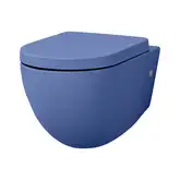 Унитаз подвесной Goclean® (безободковый) ArtCeram File 2.0 с сиденьем Soft Close blue sapphire (FLV004 16; 00 + FLA002 16)