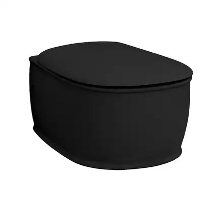 ARTCERAM Унитаз подвесной ArtCeram Azuley с сиденьем Soft Close, чёрный (AZV001 03;00+AZA001 03) фото 1 Aquada.com.ua