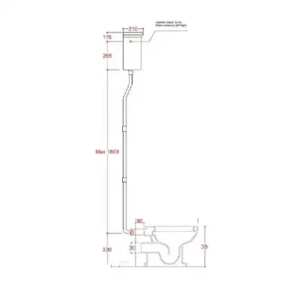 ARTCERAM Унитаз приставной в комплекте с бачком ArtCeram Hermitage (фурнитура - хром) 360 х560 мм, h=2540 мм (HEV003+HEC004+HEA006) фото 2 Aquada.com.ua