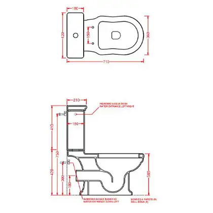 ARTCERAM Унитаз моноблок с бачком ArtCeram Hermitage (HEV004+HEC001+HEA010) фото 3 Aquada.com.ua