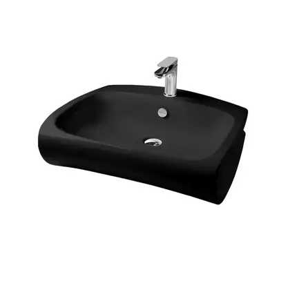 ARTCERAM Раковина подвесная Art Ceram Hi-line 65 х 51,5 см, черный глянцевый (HIL004 03;00) фото 1 Aquada.com.ua