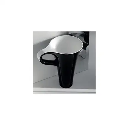 ARTCERAM Раковина ArtCeram One Shot Cup, черная/белая (OSL004black) фото 1 Aquada.com.ua