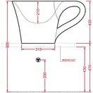 ARTCERAM Раковина наккладная ArtCeram One Shot Cup, черная (OSL005 01; 50) фото 3 Aquada.com.ua