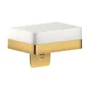 Мыльница Axor Universal Accessories, полированное золото/стекло матовое (42819990) фото 1 Aquada.com.ua